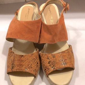 Patricia Green Wedge Sandals- Peach